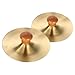 KICHOUSE 2pezzi Piatti Per Ragazzo Mini Piatti Mano Strumenti Musicali Percussione Per Ragazzo Con Manico in Legno Suono Chiaro e Nitido Materiale Resistente in Legno Per Danza Esibizioni e immagine