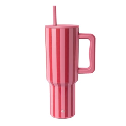 Image of Simple Modern 40 oz Valentine's Day Trek Tumbler with Handle and Straw Lid | Cup Holder Friendly Insulated Stainless Steel Travel Mug | Lovers Lane