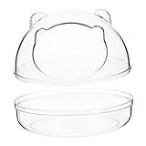 Conteneur pour petits animaux : pour hamster est pratique, élargie au niveau du filetage, collée fermement, cette boîte de bain de sable pour hamster ne tombe pas facilement, bain de poussière pour hamster