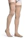 SIGVARIS Men’s Essential Cotton 230 Closed Toe Thigh-Highs w/Grip Top 30-40mmHg - Light Beige - Medium Long