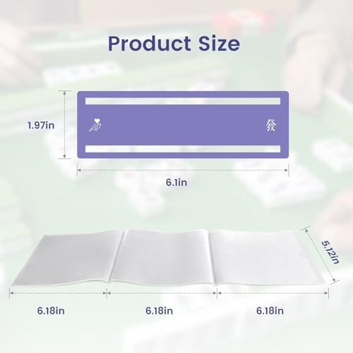 Set protector para cartas Mahjong 4 piezas morado miniatura 4