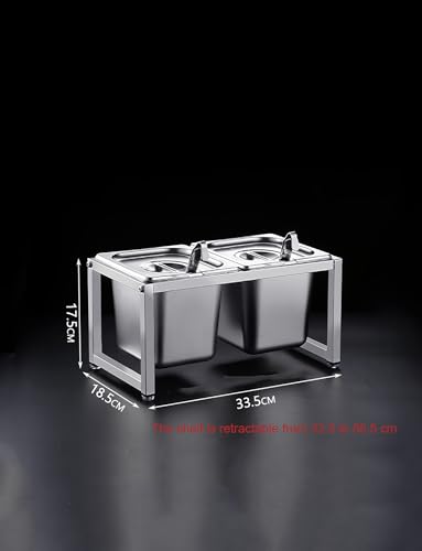 Dispensador de condimentos de acero inoxidable para cocina, restaurante, bar, catering, almacenamiento duradero de salsa y especias