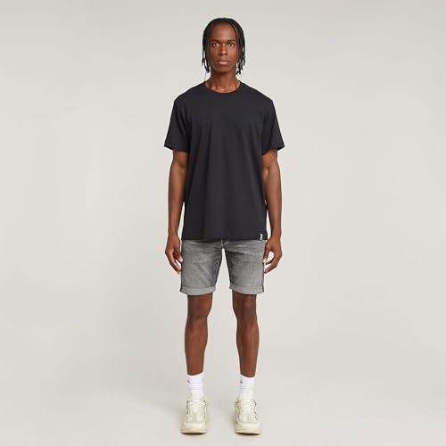 G-Star 3301 Slim Denim Shorts, Pantaloncini Uomo, Blu (Sun Faded Gunmetal D10481-D535-H095), 28 - 4