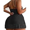 CheChury-Lenceria-Mujer-Sexy-Body-Lingerie-Encaje-Picardias-Babydoll-Teddy-Ropa-Interior-Body-Espalda-Descubierta-Cuello-V-Bodysuit-Pijama-Camison-Babydoll-y-Tanga-Camison-Ropa-Interior-Push-Up