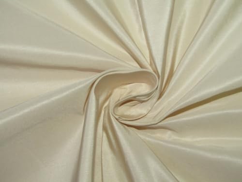 100% Pure Silk Taffeta Fabric Off White CreamTAF169 54" Wide Sold by The Yard