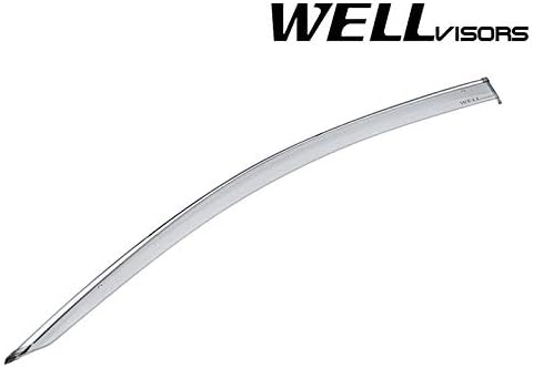 WellVisors Window Visors Wind Deflectors Compatible with Audi 2016-2025 Q7 SQ7 2020-2025 with Chrome Trim Rain Guards 3-847AU007