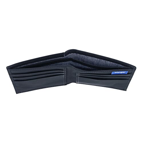 Wrangler Men's Leather Bifold Wallet, Black4