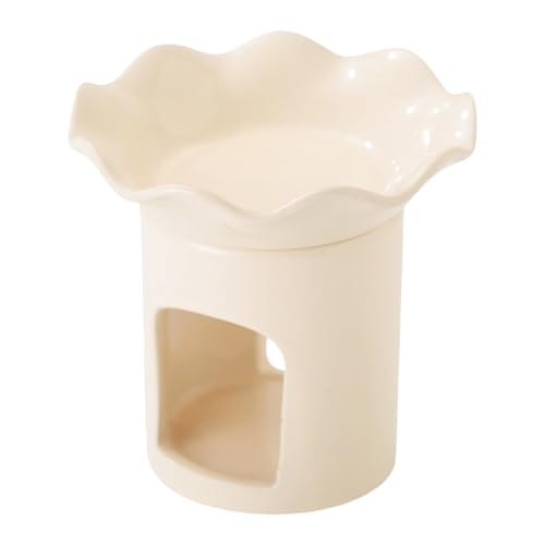 Horno de cerámica para aromaterapia, difusor con diseño de flores, quemadores de aceite esencial, decoración del hogar, oficina, horno, calentador
