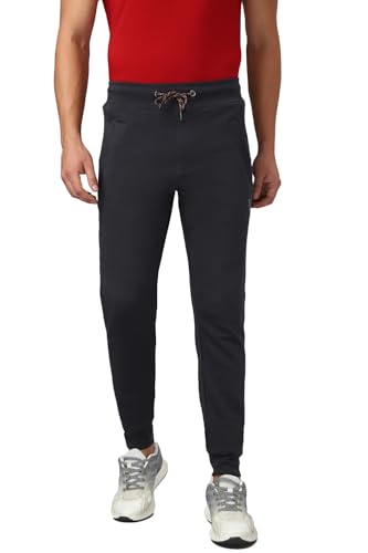Image of Van Heusen Men's Track Pant - Jogger | Side Zipper Pockets |Mid-Rise| Comfort Fit | Cotton Terry Fabric for faster sweat absorption | Breathable & Casual | Easy Stain Release| Anti-static fabric | Activewear | Drawstrings | Style 50044