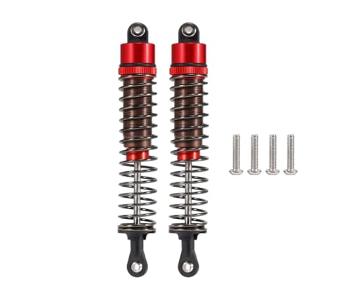 RC Cars Shocks,52mm-120mm RC Oil Leakproof Shocks for 1/10 RC Buggy Truggy On Road Touring Drift Cars Monster Trucks Upgrade Parts(120mm Red)