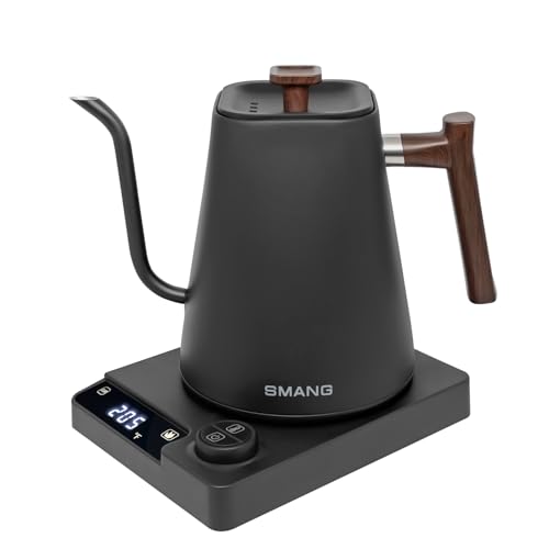 Electric Kettles, Gooseneck Electric Kettle, ±1? Temperature Control, for Pour Over Coffee and Tea, 304 Stainless Steel Inner, BPA-Free, Quick Heating Electric Kettles for Boiling Water, 1L Black
