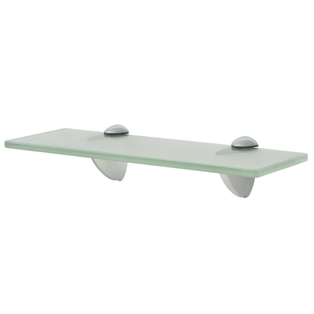 YUANCHUTOP Bathroom Glass Shelf, 30cm Floating Glass Shelves with 8mm Thicken Tempered Glass and Rustproof Bracket Wall Mounted Glass Shower Shelf (Transparent)