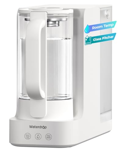 Image of Waterdrop C2S Countertop RO Filtration System, 40oz Autofill Glass Pitcher | 6-Stage RO Water Filter, Reduce PFAS /TDS, 3:1 Pure to Drain, Compact Design for 1-2 People, Room-Temp Water, No Installation