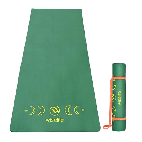 Image of WiseLife Grande XL 6 MM TPE Yoga Mat for Men & Women | Extra Thick, Long & Wide Premium Exercise Mat with Yoga Strap | Anti-Slip & Anti-Tear Ideal for Yoga, Pilates, Home Workouts & Gym Use (Green)