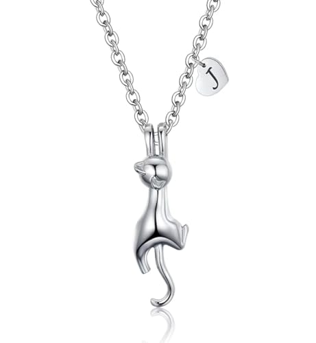 Bijoux chat minou pour femme en acier inoxydable durable