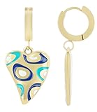 Akzent Pendientes de aro de acero inoxidable resistentes al agua en oro para mujer, 100% impermeables y hipoalergénicos