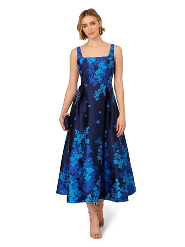 Adrianna Papell Women's Border Jacquard Dress4