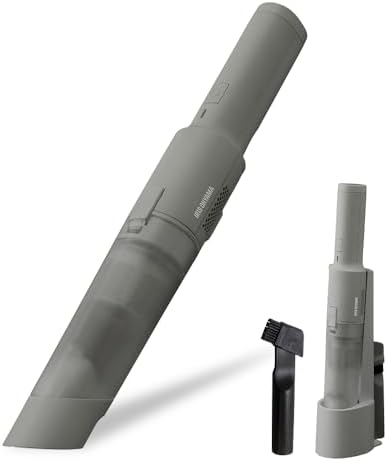 【Amazon.co.jp限定】アイリスオーヤマ 掃除機 コードレス ハンディ ハンディクリーナー 充電スタンド付き 吸引力強化 コンパクト 車用 軽量 500g 静音 AZ-HCD-21 ダークグレー