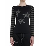 Anlass: Grundlegendes Langarm-T-Shirt für Damen, ästhetische Harajuku-Kleidung geeignet für Frühling, Herbst und Winter, Alltag, Straße, Party, Nachtclub, Ausgehen, Wochenende, Schule, Arbeit, Büro, Strand, Urlaub usw