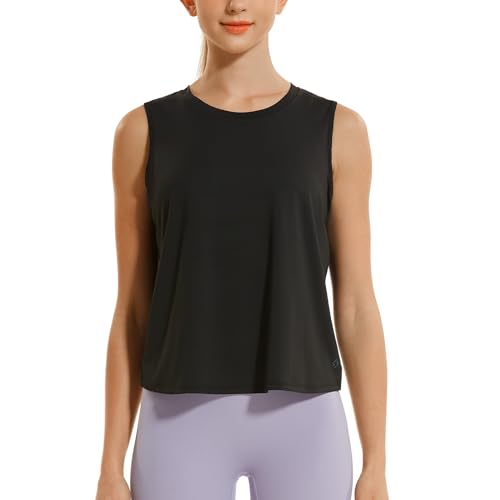 HODOSPORTS Workout Tops for Women UPF 50+ Open Back Sleeveless Tank Tops Quick Dry Athletic Gym Yoga Shirts Loose Fit3