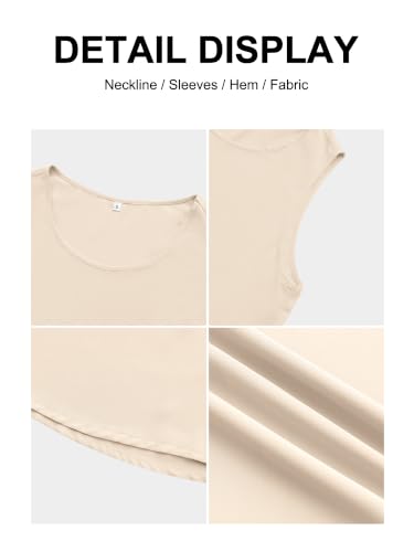 Image of Women's Sleeveless Chiffon Tank Top Business Casual Blouse Tunic Top