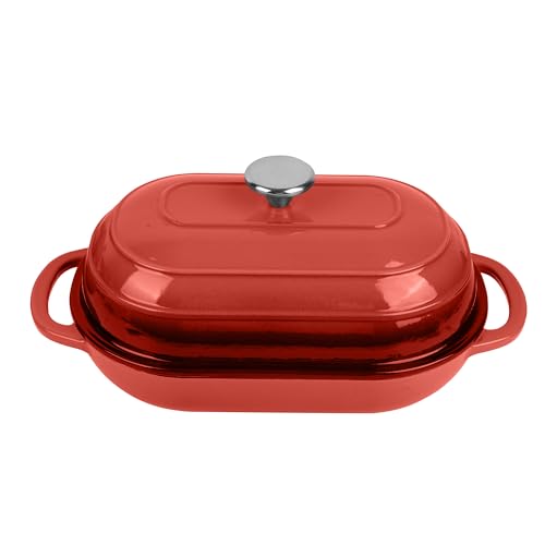 Fijxzct Premium Enameled Cast Iron Dutch Oven for Bread Baking