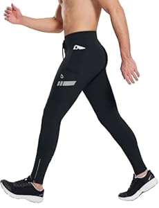 Baleaf Herren Fleece Thermohose Laufhose