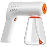 Vestamore Atomizzatore disinfettante regolabile a 2 marce, nebulizzatore elettrico senza fili con pistola a spruzzo nano a luce blu, spruzzatore elettrico portatile a batteria da 2000 mAh, per casa