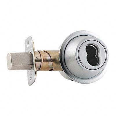 Schlage B560J-626 Grade 2 Deadbolt-Single Cylinder, Less Full Size Interchangeable Core (FSIC), 626 - Satin Chrome, Adjustable 2-3/8 Or 2-3/4" Backset, Non Handed, Steel; Zinc; Brass