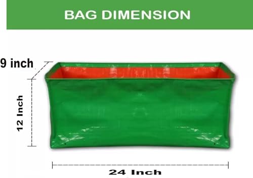 Image of IAgriFarm HDPE UV Treated Grow Bag, 48 inchX12 inchX12 inch 250 GSM - Pack of 5