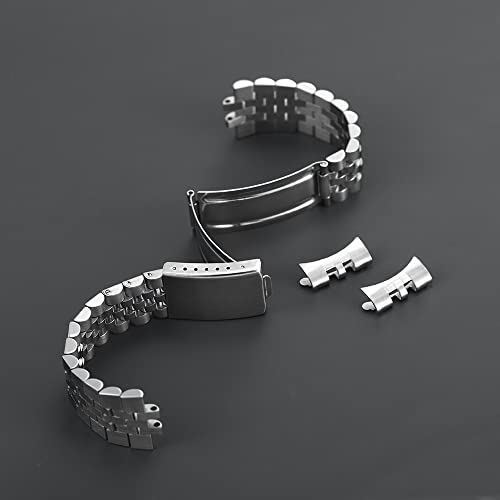 18mm 19mm 20mm jubilee stainless steel metal watch band strap bracelet,solid 316L Watch band fit for rolex seiko watch