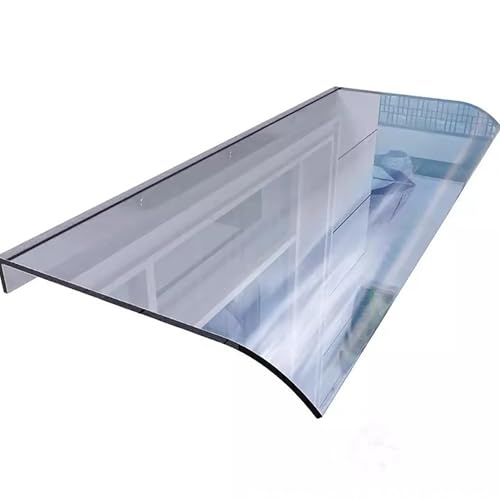 Made To Measure Clear door canopy Outdoor awning Self Cleaning Window Rain Shelter Cover,Roof Polycarbonate Cover Thick 3.5 mm,Uv Rain Snow Protection Noiseless Door Canopies with Mounting accessories