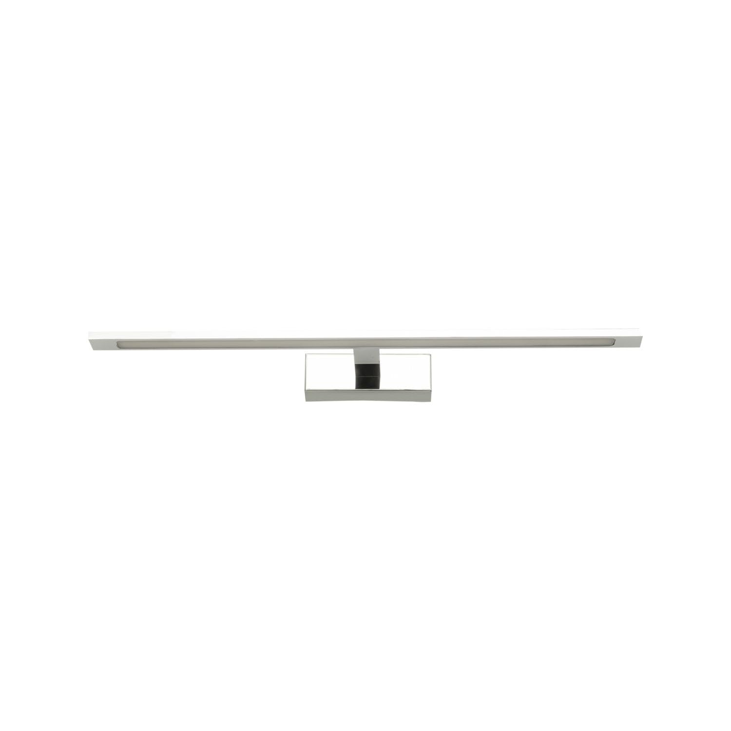 Lámpara LED para cuadros metal cromado 62 cm de largo luz blanca neutra 4000 K 2450 lm Lámpara moderna para cuadros salón espejo dormitorio