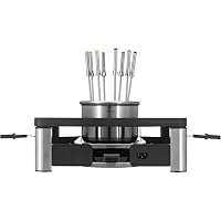 WMF Lumero 3in1 Gourmet Station – elektrisches Raclette, Fondue und Grill für 8 Personen, aus Edelstahl matt, mit Temperaturregulierung und LED-Beleuchtung – platzsparendes Design für stilvolle Abende – Ansicht 6