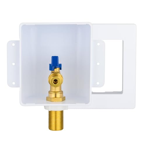 EFIELD Premium Ice Maker Outlet Box,1/2-Inch Sweat (MIP) Inlet with Installed 1/4-Turn Ball Valve (Mip),(IM032)