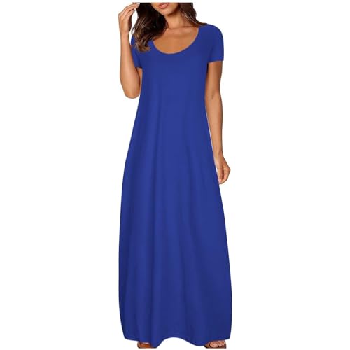 Lange Kleider Damen Elegant Sommer Frühlingskleider Lässig Frühlingskleid Lockere Sommerkleid Große Größen Bequem Strandkleider Luftig...