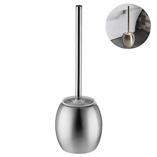 Tropicaleu Escobilla de Baño Conjunto Cepillo de Tocador de WC Acero Inoxidable de Limpieza con Soporte Incluido
