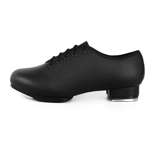 Linodes PU Leather Lace Up Tap Shoe Split Sole Dance Shoes for Women and Men's Dance Shoes2