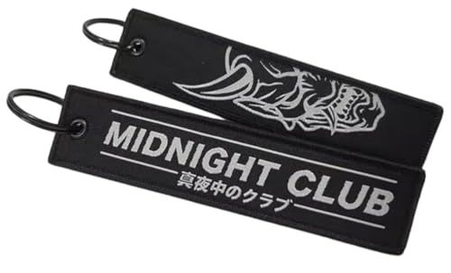Midnight Club Oni Mask Japan Japanese Car Racing Race JDM Drive Driver Crew Keychain Key Tag Chain Fob Ring