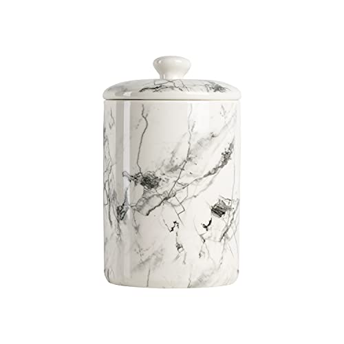 Image of 10 Strawberry Street Marble Ceramic Kitchen Canister Set, Set of 3, White /Black