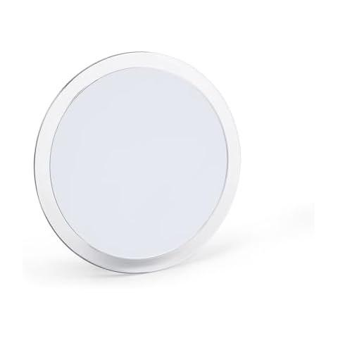 Jerdon Portable Travel Makeup Mirror – 9” Diameter Frame with 5X Magnification – Suction Cups Allow Wall Mounting – Travel Case Included – Model JSC5 Cover
