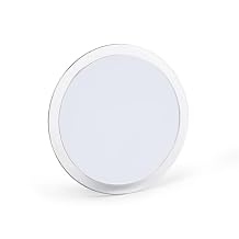 Jerdon Portable Travel Makeup Mirror 9 Diameter Frame with 5X Magnification Suction Cups Allow Wall Mounting Travel Case Included Model JSC5