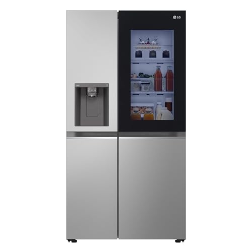 LG GSGV81PYLL Frigorifero Side by Side InstaView Total No Frost, 635L, Wi-Fi, Tecnologia Door e Linear Cooling, Frigo con Dispenser Acqua e Ghiaccio senza Allaccio, Fresh Balancer, Prime silver