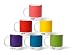 Produktbild Pantone 6 Kaffeetassen mit Henkel Porzellan Becher 6er Set, klassische Farben, 375ml