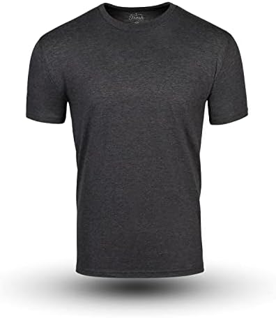 Fresh Clean Threads Charcoal T-Shirt for Men - Soft and Fit Mens T-Shirt - Cotton Poly Blend - Pre Shrunk Premium Tee - M