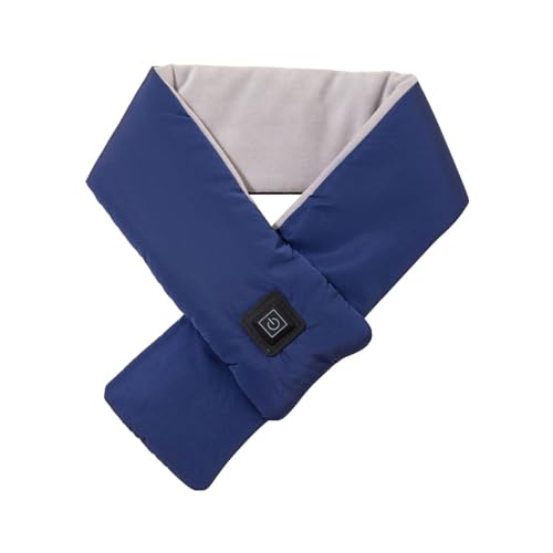 LOIJMK Calentador de cuello para hombre y mujer, recargable, calentador de cuello caliente, envoltura de pañuelos térmicos, gorro y bufanda para niñas, marine, Talla única