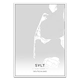 Vacentures Sylt Karten Poster - Premium Wandbild ohne 