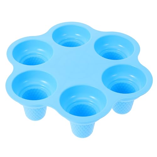 Molde de silicona para helado con diseño 6 conos miniatura 1