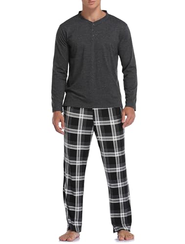 Vlazom Pijama Hombre Invierno Algodon Pijamas Largo...