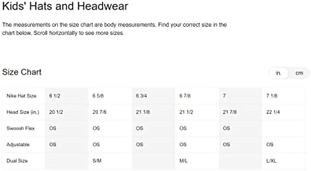nike bucket hat sizing